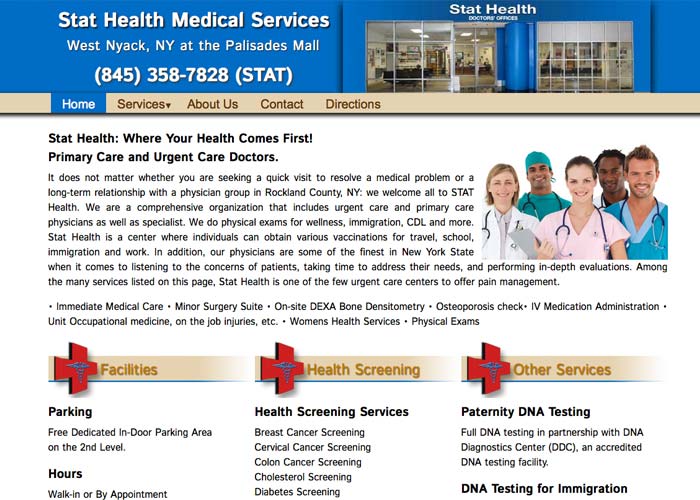 Stat Health Web Design