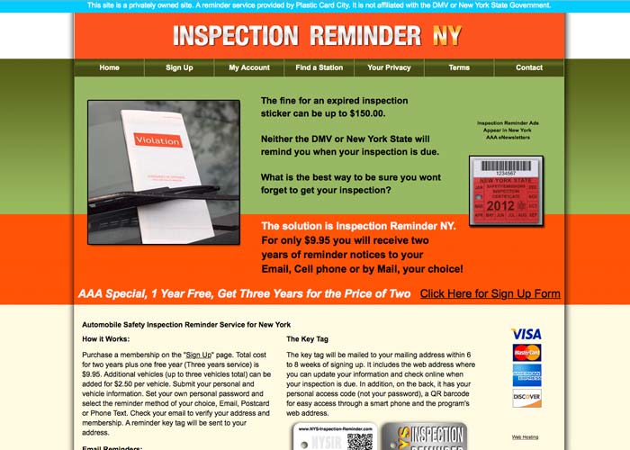 Inspection Reminder New York